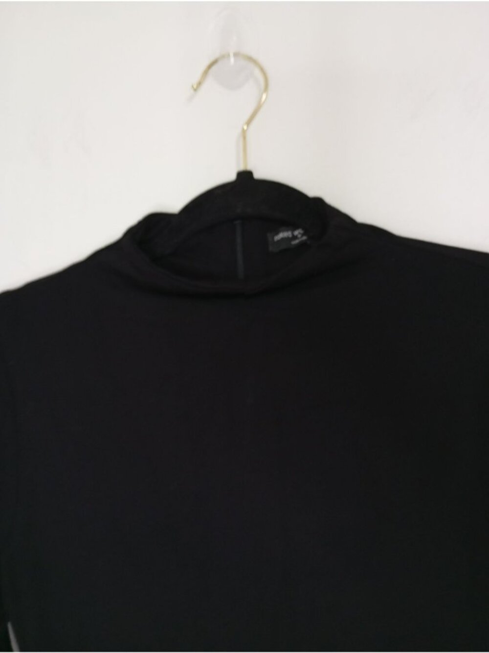 Naked Wardrobe Maxi Dress M Black Long Sleeve Back Zip Closure - Picture 4 of 12
